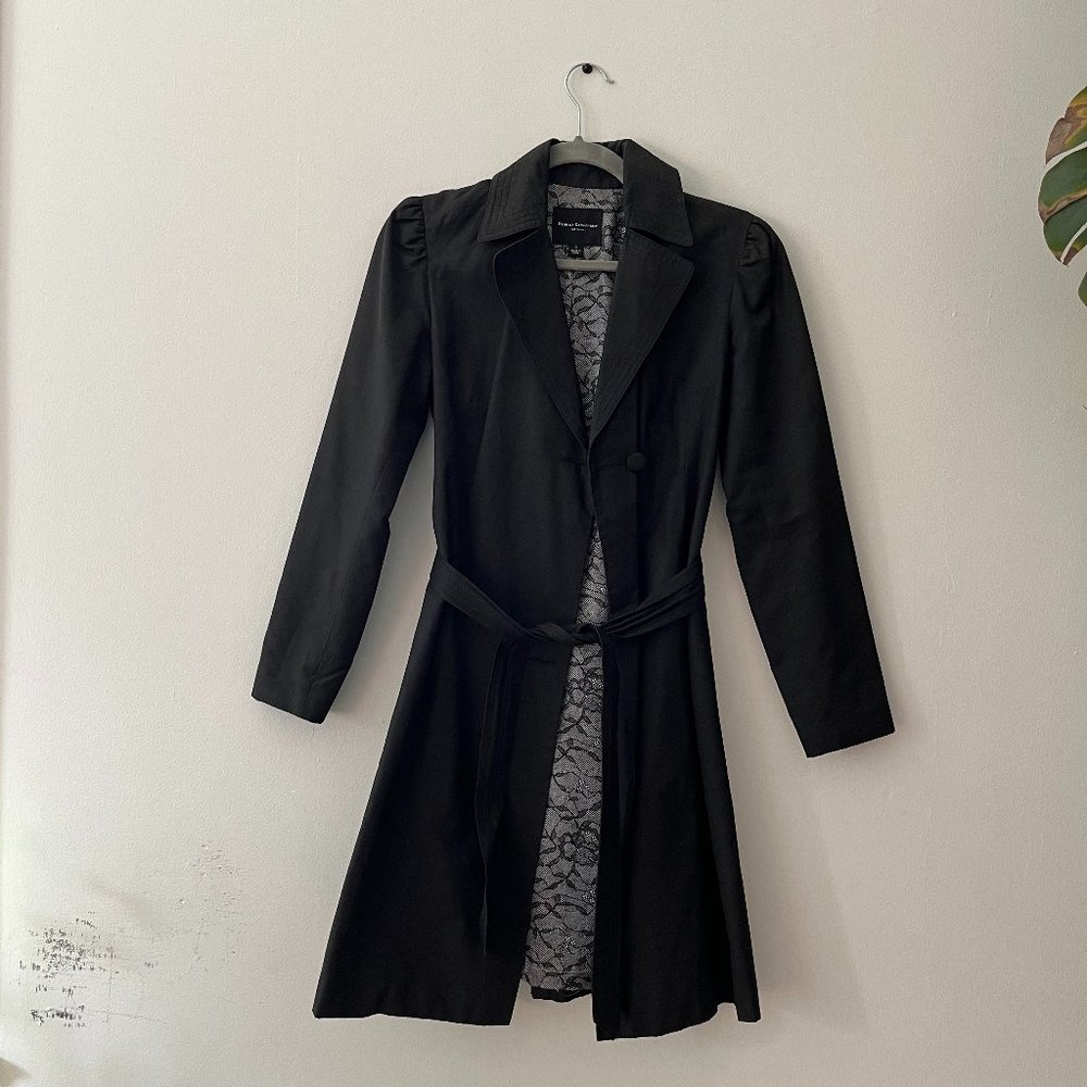 Puff Sleeve Behnaz Sarafpour Black Trench Coat